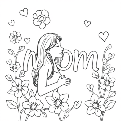 Mommy’s Garden Coloring Book for Kids