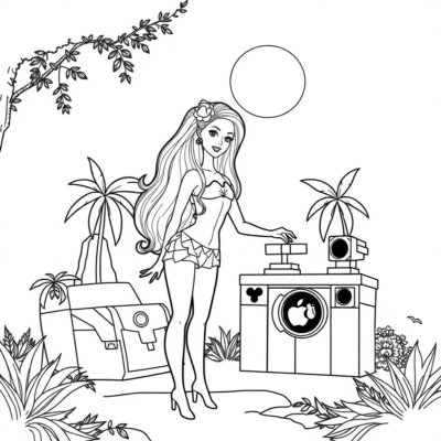 Coloring Book: Printable Barbie Coloring Pages in the World of Games