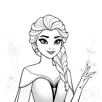 Printable Coloring Pages of Elsa