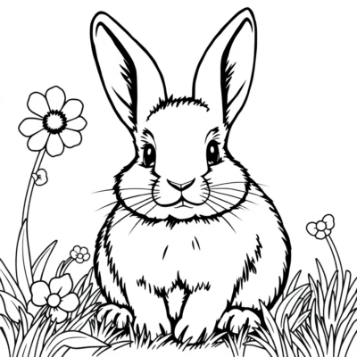 Printable Coloring Pages Rabbit