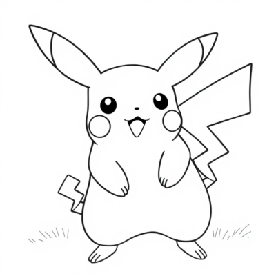 Printable Coloring Pages of Pikachu
