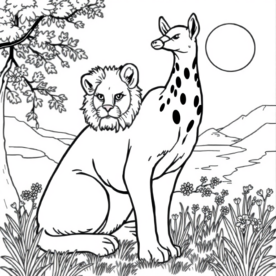 Animal Friends: Printable Coloring Pages for Kids