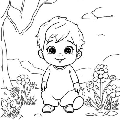 Coloring Book: Printable Coloring Pages for 3-Year-Olds