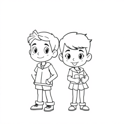 Printable Coloring Pages Featuring Cartoon Characters