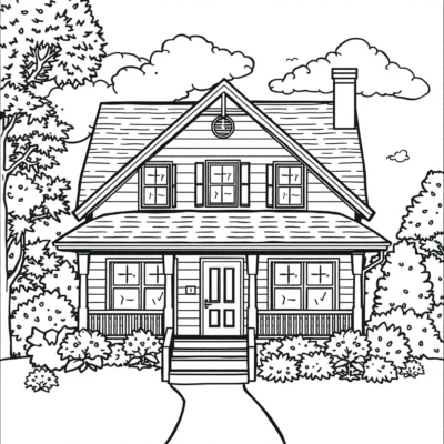 House Coloring Pages