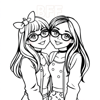 BFF Girls Coloring Book