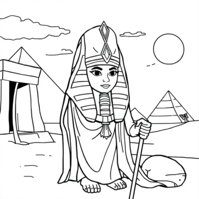 Coloring Book: Egyptian Coloring Pages for Kids