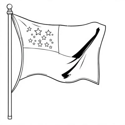 Coloring Book Flag