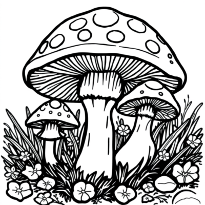 Mushroom Coloring Pages