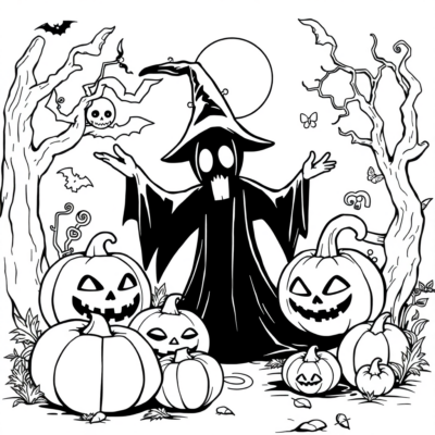 Spooky Halloween Kids Coloring Fun