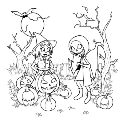 Coloring Book: Halloween Coloring Pages 2 for Kids