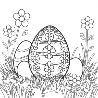 Spring Egg Coloring Fun for Kids