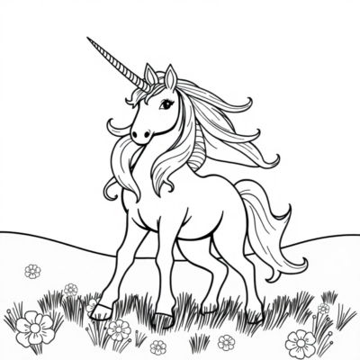Unicorn Coloring Pages for Print