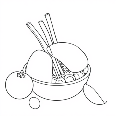 Coloring Book Food
