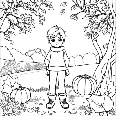 Coloring Book: Autumn Coloring Pages for Kids