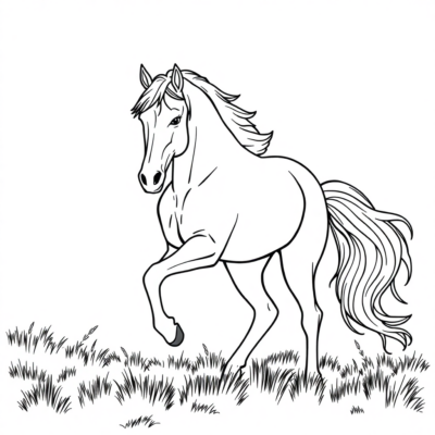 Horse Coloring Sheets for Kids (Printable)