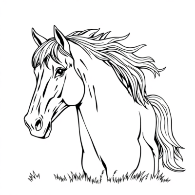 Coloring Book Horses