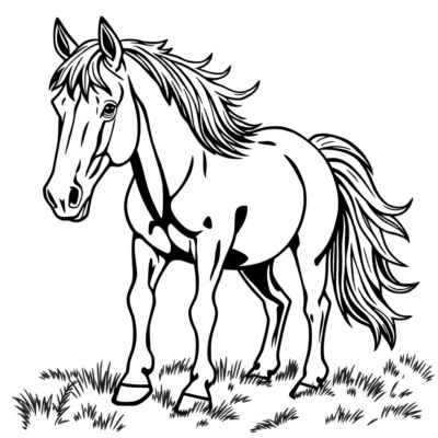 Coloring Book: Horse Coloring Pages