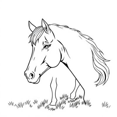 Coloring Book Horse