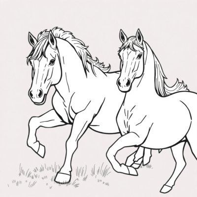 Coloring Books with Horses