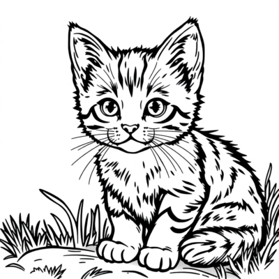 Kitten Fun: Cute Cat Coloring Pages for Kids