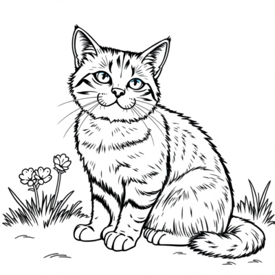 Coloring Book: Kitten Coloring Pages
