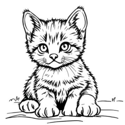 Kitten Coloring Pages