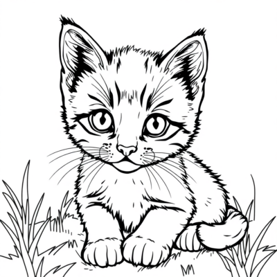 Cute Kitten Coloring Fun for Kids