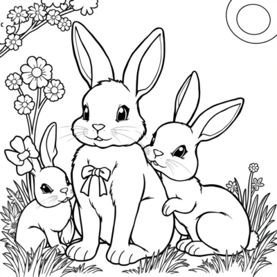 Coloring Book: Bunny Coloring Pages