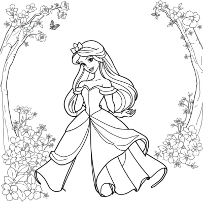 Fairytale Princess Coloring Pages for Kids