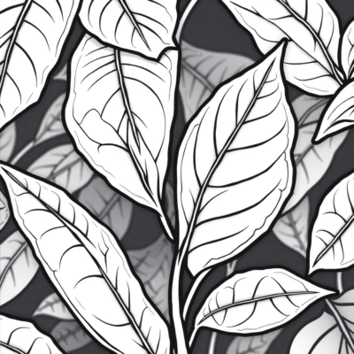Coloring Book Leaves
