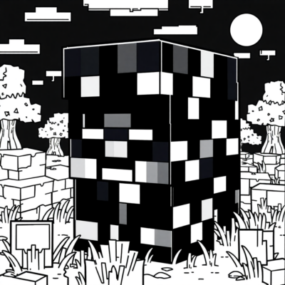 Minecraft Wither Coloring Pages