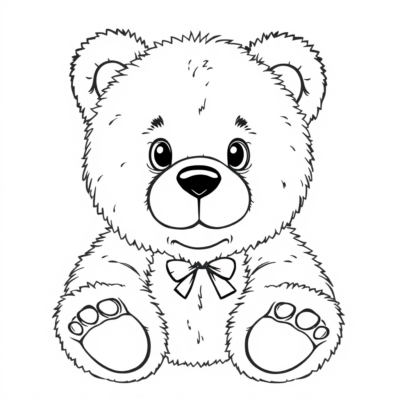 Cute Bear Coloring Book for Kids