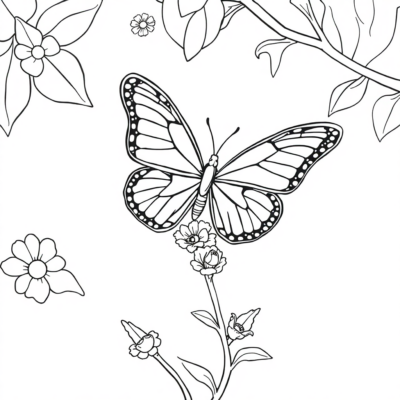 Coloring Book: Butterfly Coloring Pages