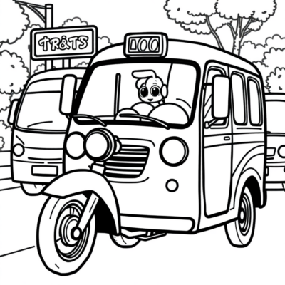 Coloring Book: Traffic Coloring Pages for Kids
