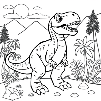 Coloring Book: Online Coloring Pages for Kids – Dinosaurs