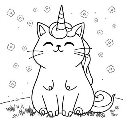 Pusheen Unicorn Coloring Book