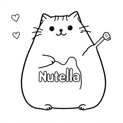 Pusheen Nutella Coloring Book