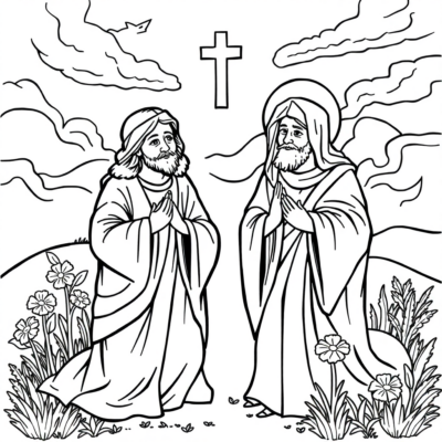 Coloring Book: Religious Coloring Pages for Children