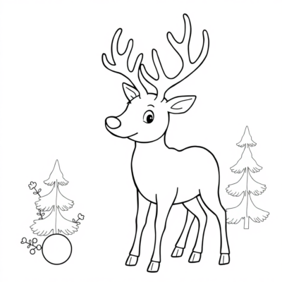 Reindeer Coloring Pages