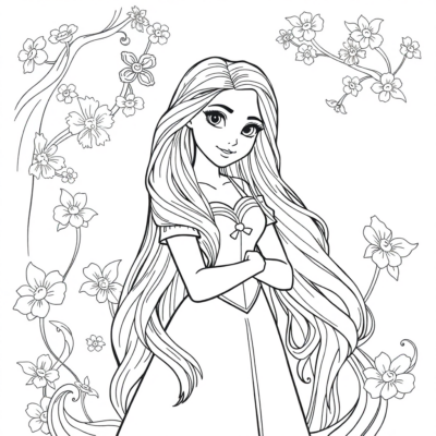 Rapunzel Coloring Pages