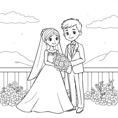 Coloring Book: Wedding Coloring Pages for Children