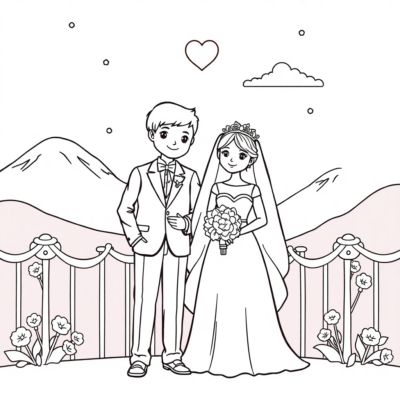 Coloring Book: Wedding Coloring Pages for Kids to Print