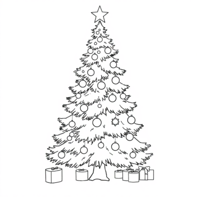 Christmas Tree Coloring Pages