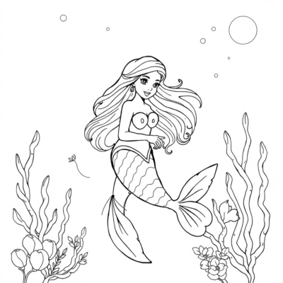 Coloring Book: Mermaid Coloring Pages