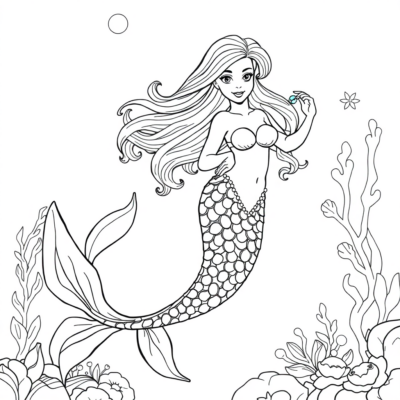 Magical Mermaid Coloring Adventure