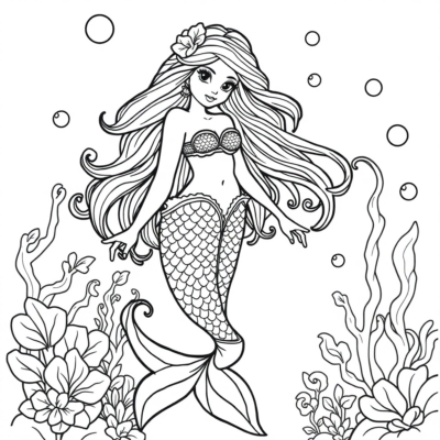 Mermaid Coloring Pages