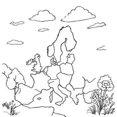 Europe Map Coloring Book