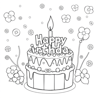 Birthday Party Coloring Fun