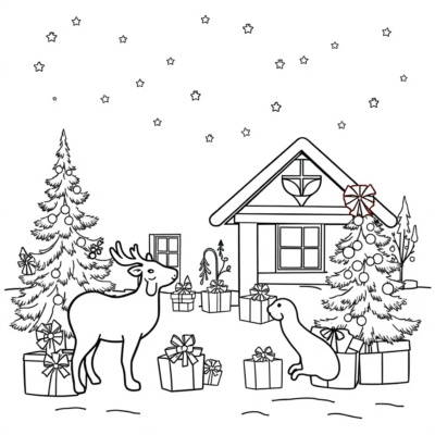 Festive Holiday Fun Coloring Book